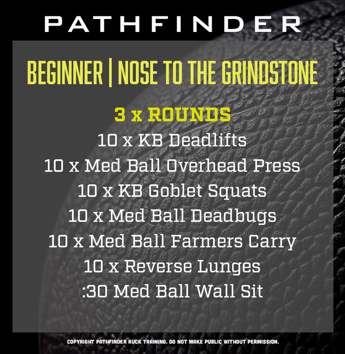 BEGINNER | NOSE TO THE GRINDSTONE