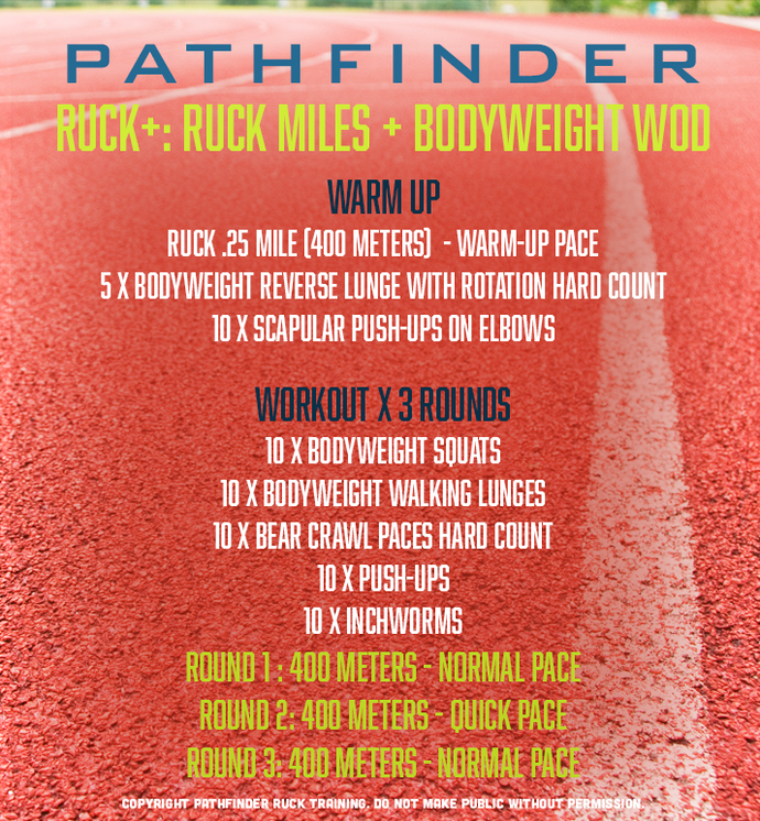 RUCK+ | Ruck Miles & Bodyweight WOD