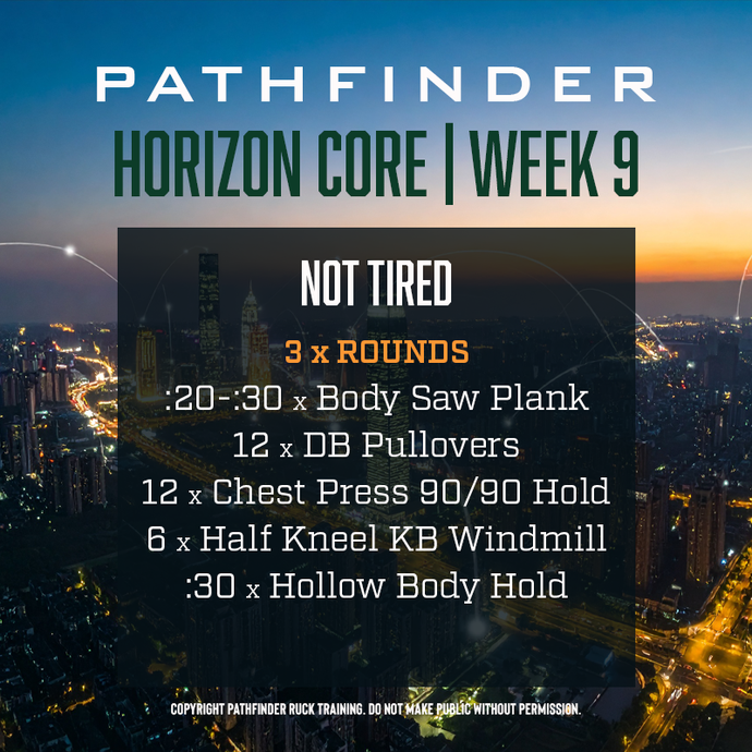 HORIZON CORE | Week 9: Not Tired