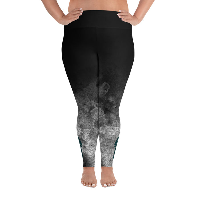 Stretch Is Comfort Womens Polyester/Spandex Plus Size Leggings Black 2X